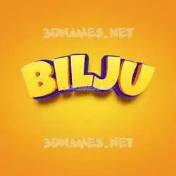 bilju in Orange Toon style - 3D name wallpaper