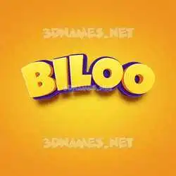 biloo in Orange Toon style - 3D name wallpaper
