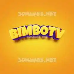 bimbotv in Orange Toon style - 3D name wallpaper
