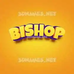 bishop in Orange Toon style - 3D name wallpaper