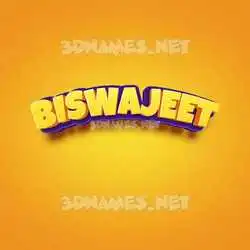 biswajeet in Orange Toon style - 3D name wallpaper