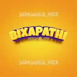 bixapathi in Orange Toon style - 3D name wallpaper