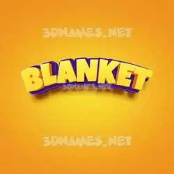 blanket in Orange Toon style - 3D name wallpaper