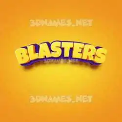 blasters in Orange Toon style - 3D name wallpaper