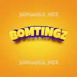 bomtingz in Orange Toon style - 3D name wallpaper