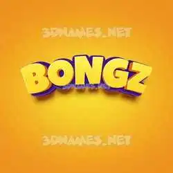 bongz in Orange Toon style - 3D name wallpaper