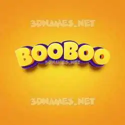 booboo in Orange Toon style - 3D name wallpaper