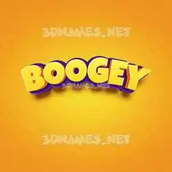 boogey in Orange Toon style - 3D name wallpaper