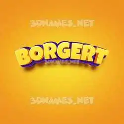 borgert in Orange Toon style - 3D name wallpaper