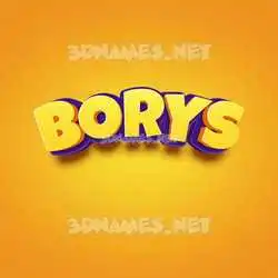 borys in Orange Toon style - 3D name wallpaper