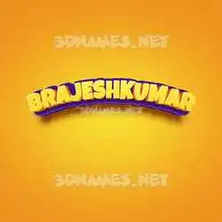 brajeshkumar in Orange Toon style - 3D name wallpaper