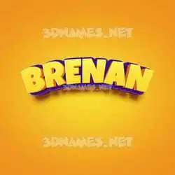 brenan in Orange Toon style - 3D name wallpaper