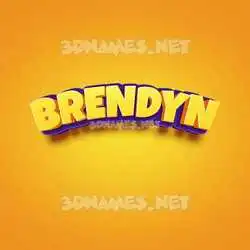 brendyn in Orange Toon style - 3D name wallpaper