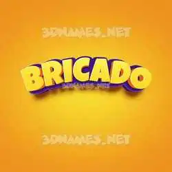 bricado in Orange Toon style - 3D name wallpaper