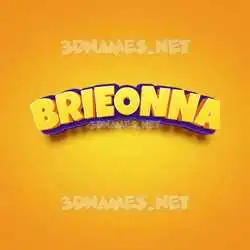 brieonna in Orange Toon style - 3D name wallpaper