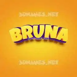 bruna in Orange Toon style - 3D name wallpaper