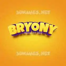 bryony in Orange Toon style - 3D name wallpaper