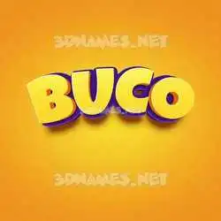buco in Orange Toon style - 3D name wallpaper
