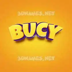 bucy in Orange Toon style - 3D name wallpaper