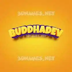 buddhadev in Orange Toon style - 3D name wallpaper