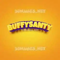 buffysanty in Orange Toon style - 3D name wallpaper
