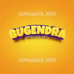 bugendra in Orange Toon style - 3D name wallpaper