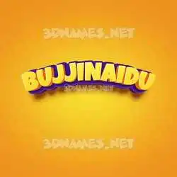 bujjinaidu in Orange Toon style - 3D name wallpaper