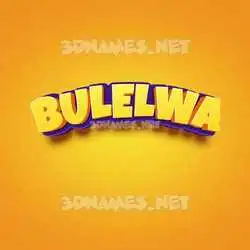 bulelwa in Orange Toon style - 3D name wallpaper