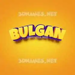 bulgan in Orange Toon style - 3D name wallpaper