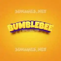 bumblebee in Orange Toon style - 3D name wallpaper