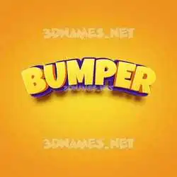 bumper in Orange Toon style - 3D name wallpaper