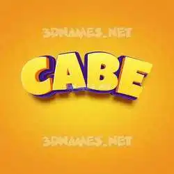 cabe in Orange Toon style - 3D name wallpaper