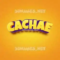 cachae in Orange Toon style - 3D name wallpaper