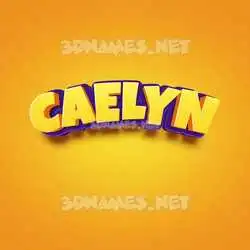 caelyn in Orange Toon style - 3D name wallpaper