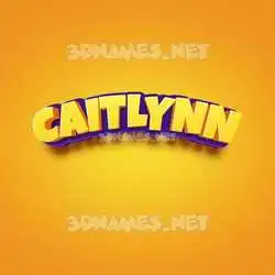 caitlynn in Orange Toon style - 3D name wallpaper