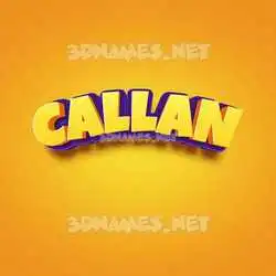 callan in Orange Toon style - 3D name wallpaper