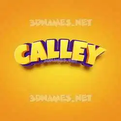 calley in Orange Toon style - 3D name wallpaper
