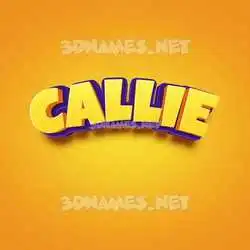 callie in Orange Toon style - 3D name wallpaper