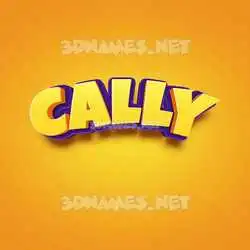 cally in Orange Toon style - 3D name wallpaper