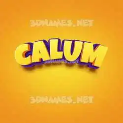 calum in Orange Toon style - 3D name wallpaper