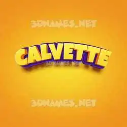 calvette in Orange Toon style - 3D name wallpaper