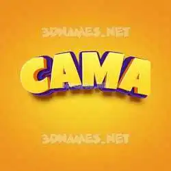 cama in Orange Toon style - 3D name wallpaper