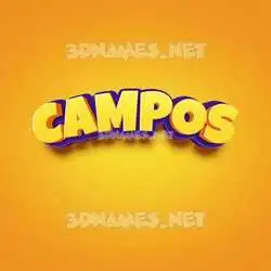 campos in Orange Toon style - 3D name wallpaper
