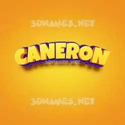 caneron in Orange Toon style - 3D name wallpaper