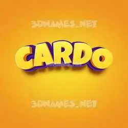 cardo in Orange Toon style - 3D name wallpaper