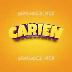 carien in Orange Toon style - 3D name wallpaper