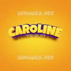 caroline in Orange Toon style - 3D name wallpaper