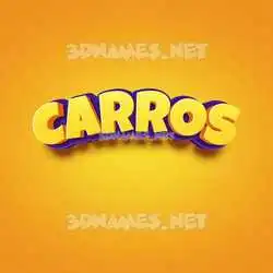 carros in Orange Toon style - 3D name wallpaper