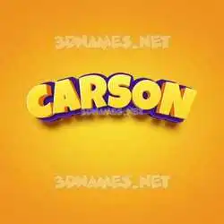 carson in Orange Toon style - 3D name wallpaper