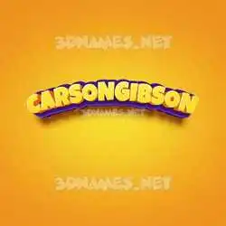 carsongibson in Orange Toon style - 3D name wallpaper